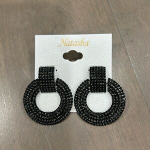 New Natasha Silver CZ  Crystals Post back